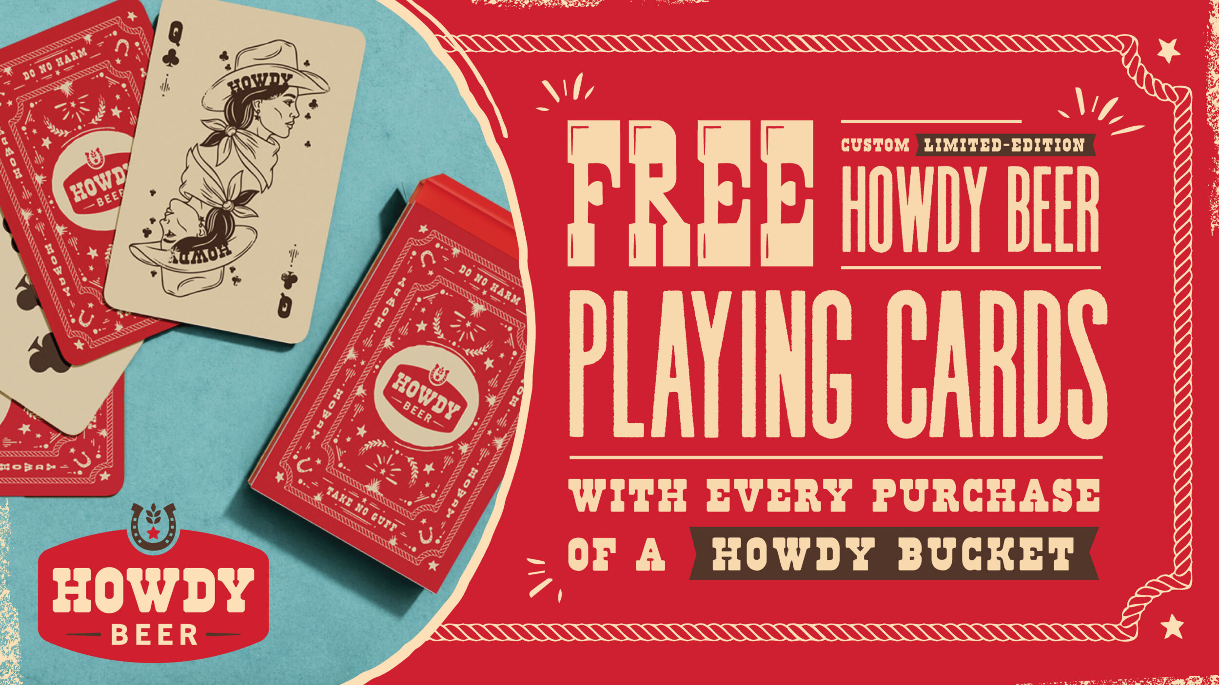 Howdy Bucket and Playing Cards Promotion